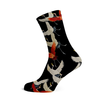 Socks Cranes (black, 5 pairs)